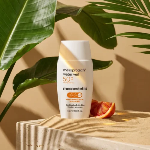 MESOESTETIC Mesoprotech water veil SPF 50+ studio photo
